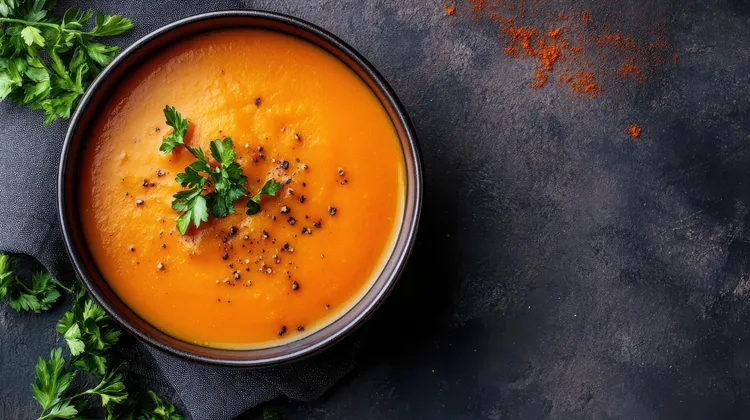 Roasted sweet potato soup