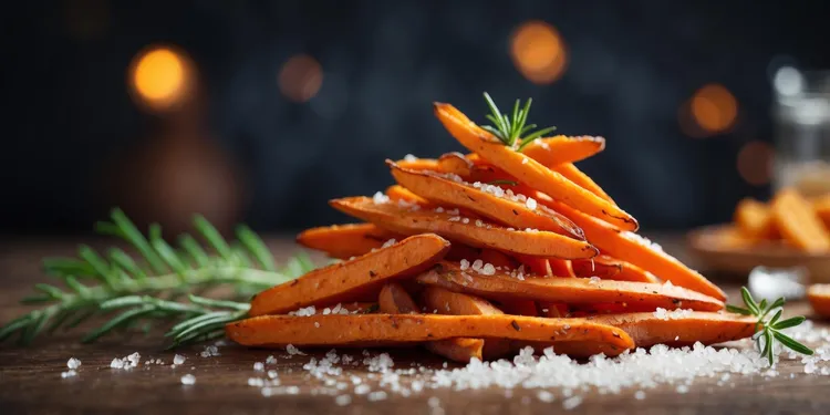 Sea salt and rosemary sweet potato fries
