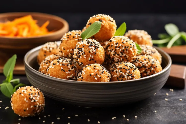 Sesame, sweet potato and coconut kuih