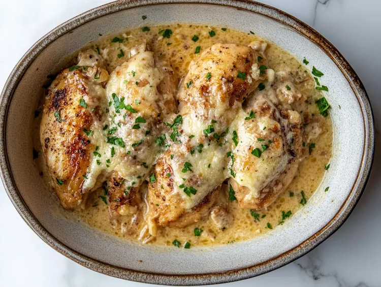 Skillet chicken cordon bleu