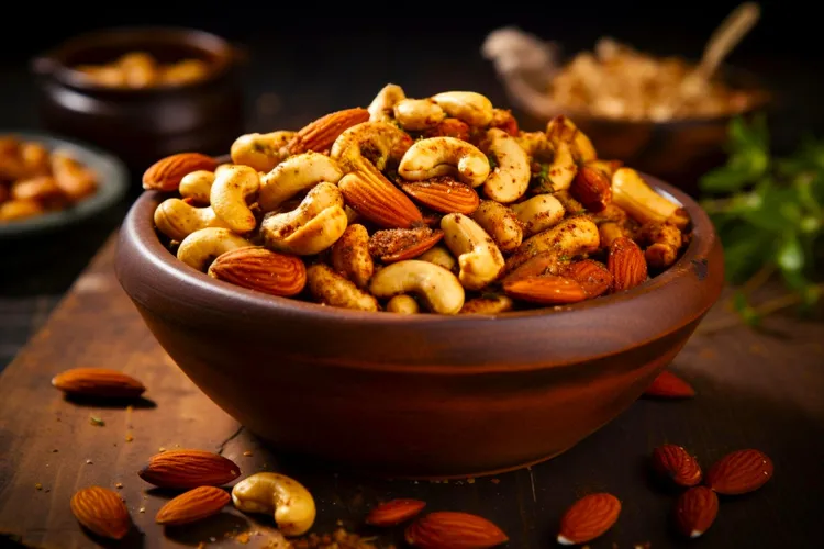 Spiced honey-soy nuts