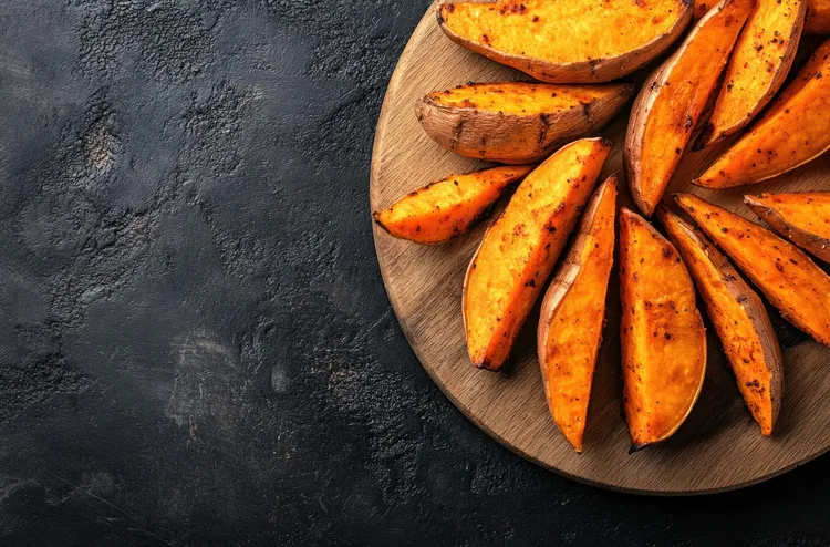 Spicy sweet potato wedges
