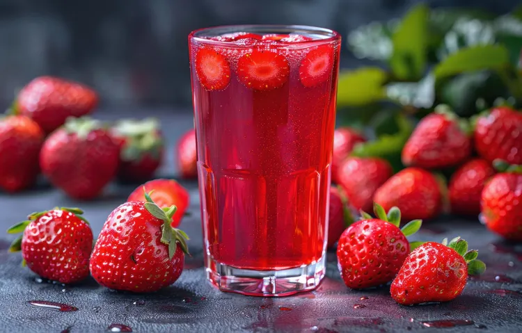 Strawberry red wine compote