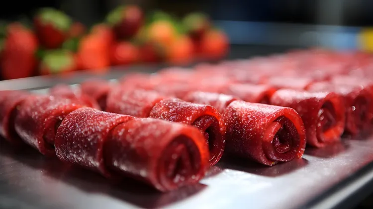 Strawberry and blueberry roll ups