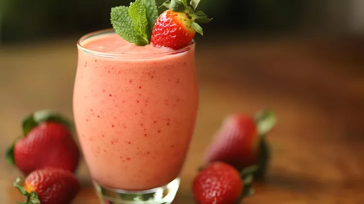 Strawberry banana protein smoothie
