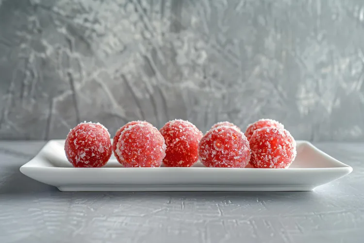 Strawberry cheesecake fat bombs with stevia sweetener