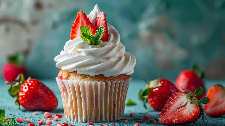 Strawberry cheesecake muffins
