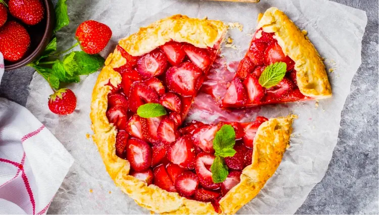 Strawberry galette