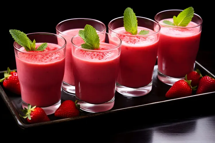 Strawberry, lemon and ginger shot