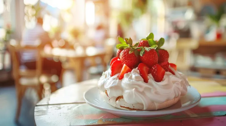 Strawberry meringues