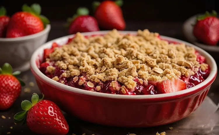 Strawberry oat crisp