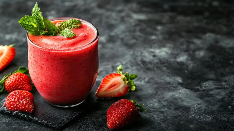 Strawberry protein smoothie