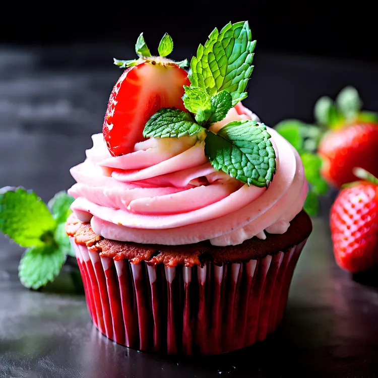 Strawberry swirl cupcakes