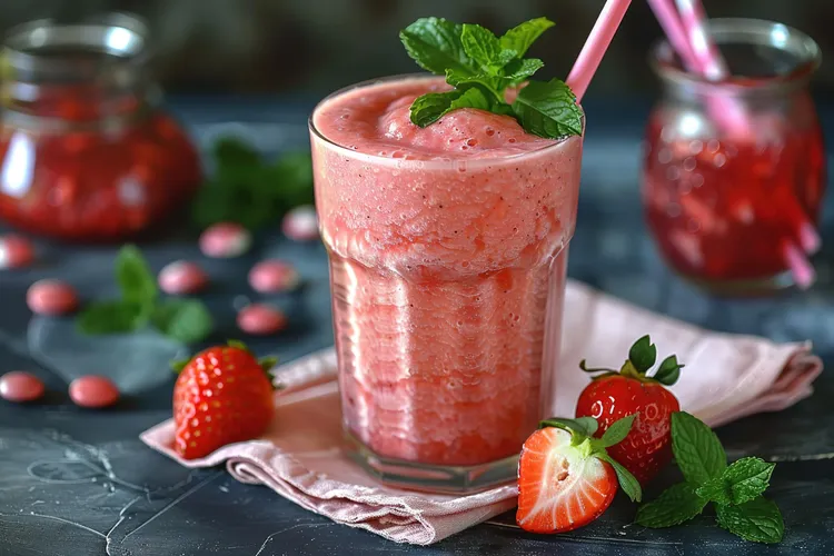 Strawberry vanilla dream smoothie