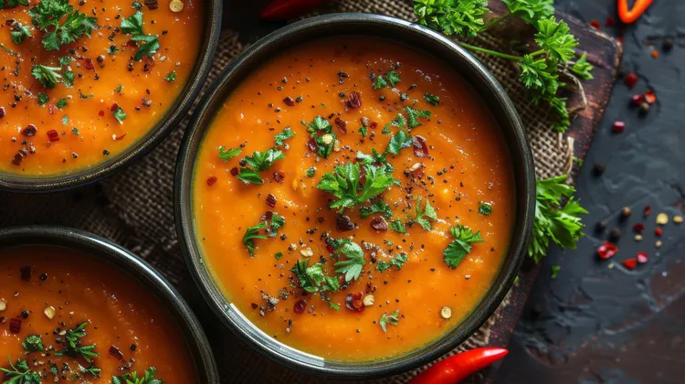 Sweet potato and chilli soup