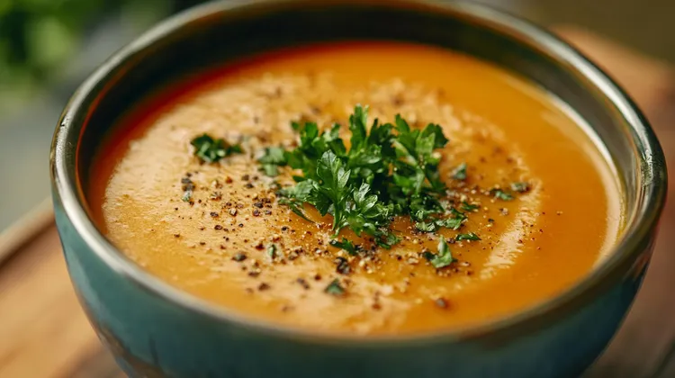 Sweet potato and garlic soup