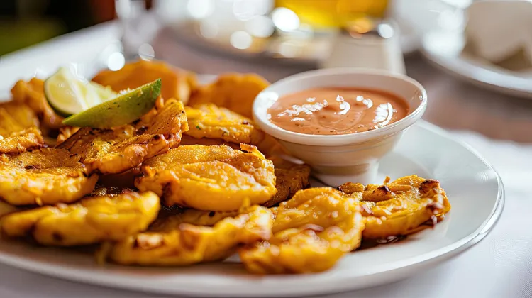 Sweet potato scallops with spiced sour cream