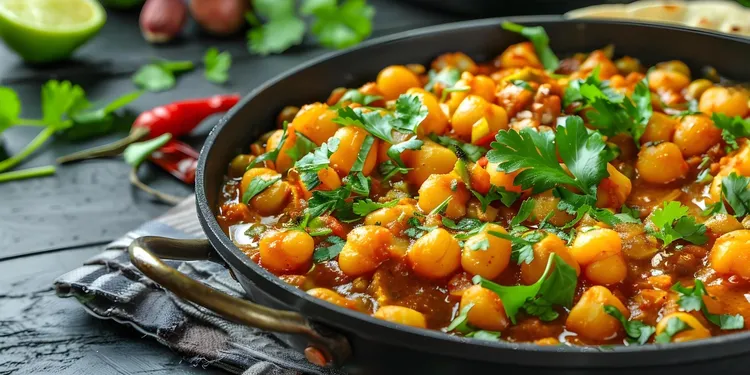 Thai red curry with butternut squash and chickpeas