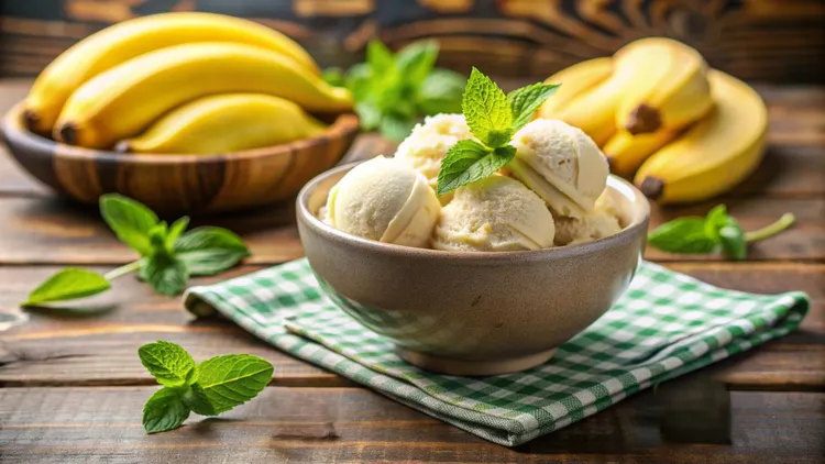 Peanut butter banana ice-cream