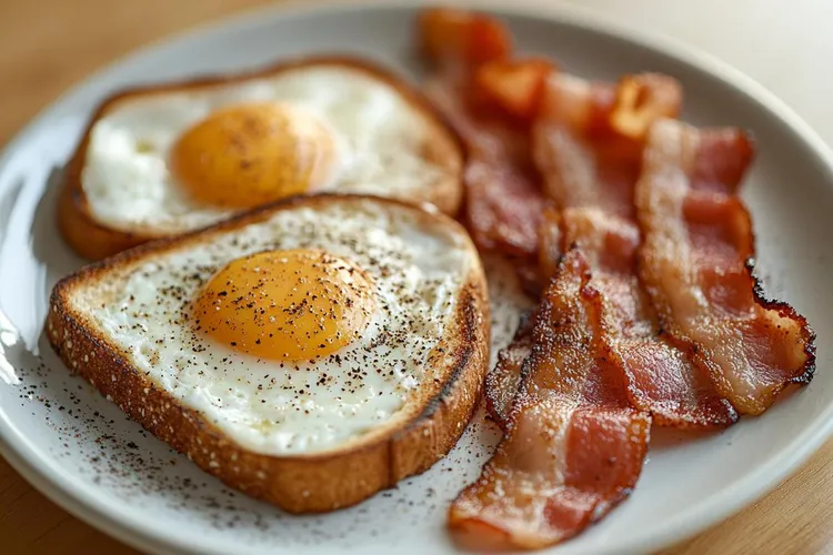Toad in the hole with bacon
