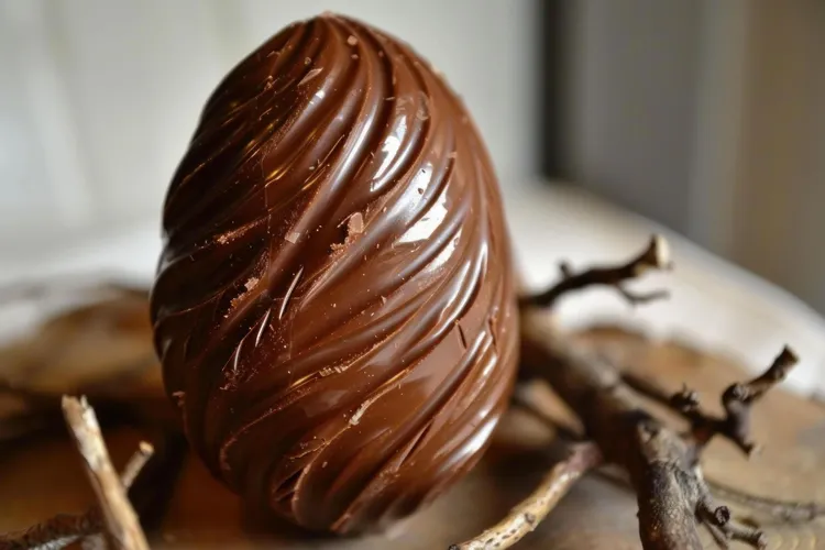 Vegan choc mousse eggs