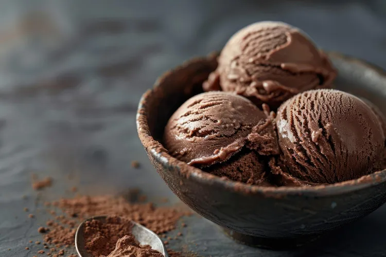 Decadent vegan chocolate banana ice cream