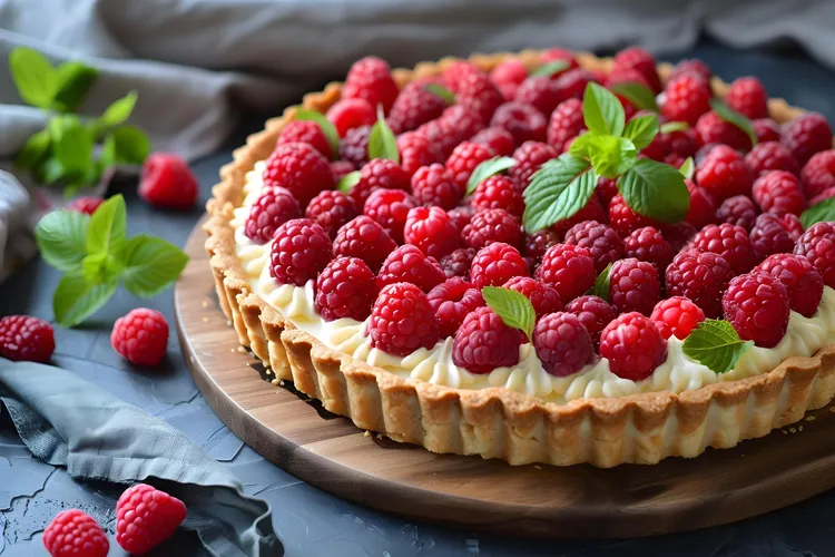 White chocolate custard tart
