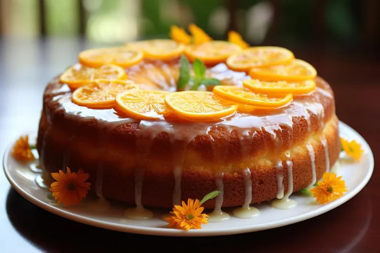 Whole orange coconut cake