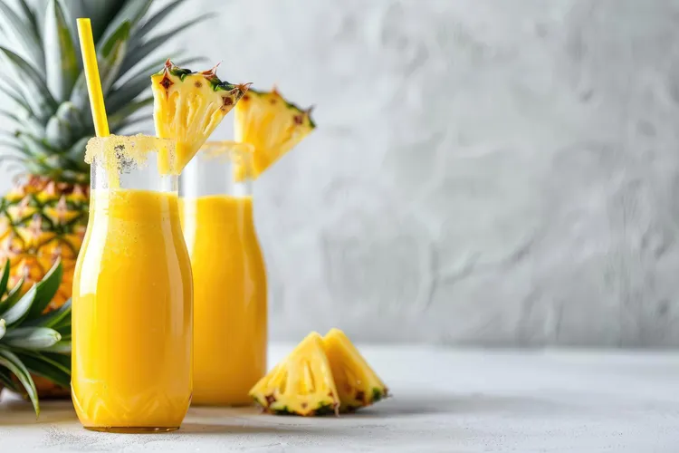 Banana-pineapple yogurt smoothie