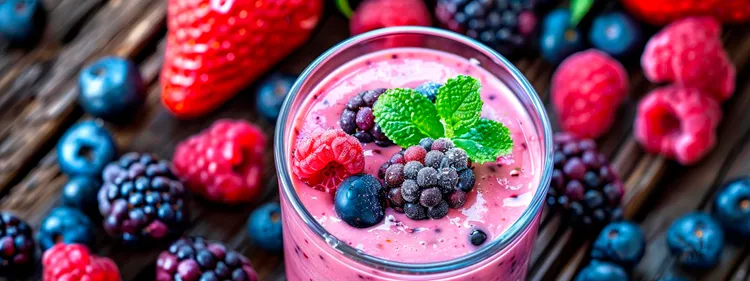 Yogurt berry protein shake