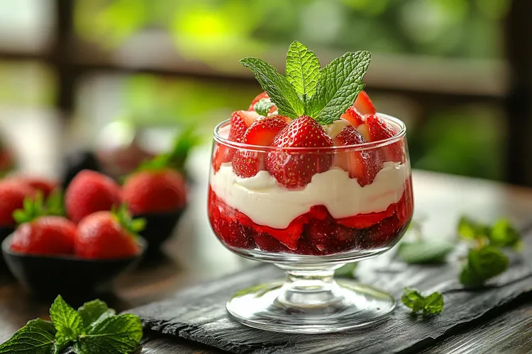 Strawberry yogurt parfait