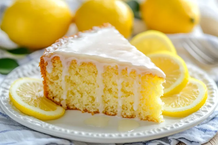 Air fryer lemon drizzle cake