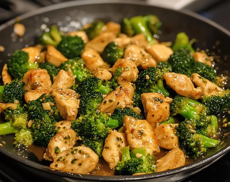 Asian chicken and broccoli stir-fry