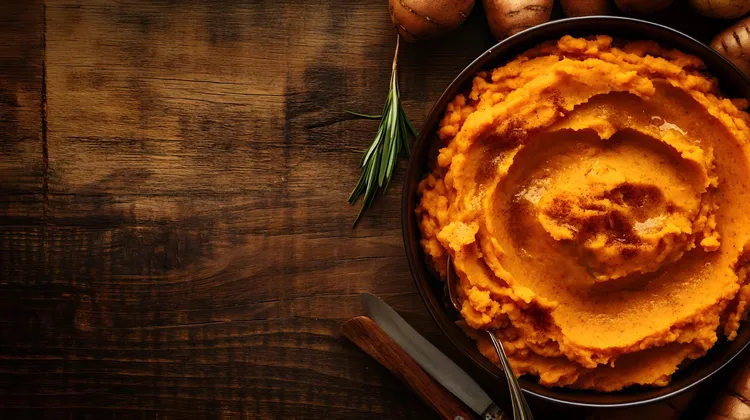 Balsamic sweet potato mash