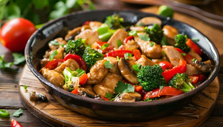 Basic chicken and vegetable stir-fry