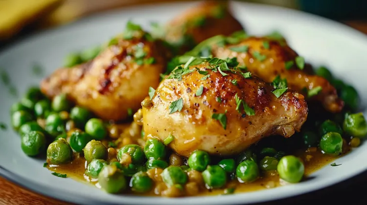 Braised chicken with lemon