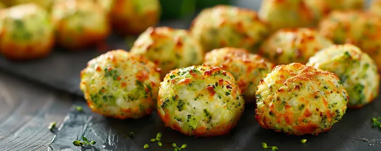 Broccoli and cheddar tots