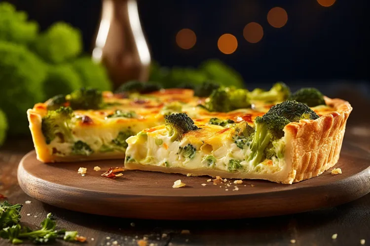 Broccoli walnut tart