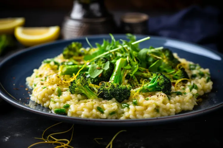 Broccolini and lemon risotto