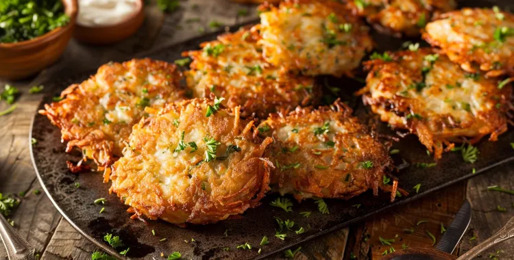 Cabbage and onion hash browns