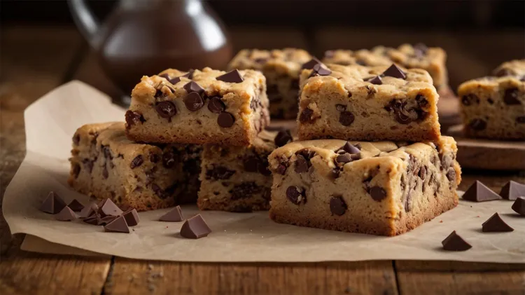 Candy cane and choc chip blondie