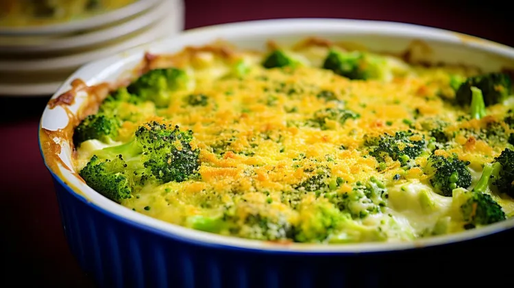Cauliflower and broccoli gratin
