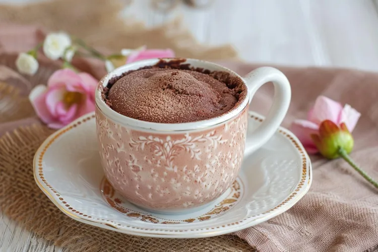 Chai-spiced chocolate mug cake