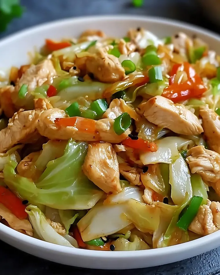 Chicken and cabbage stir fry