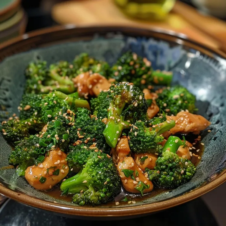 Sweet and savory chinese chicken and broccoli stir-fry