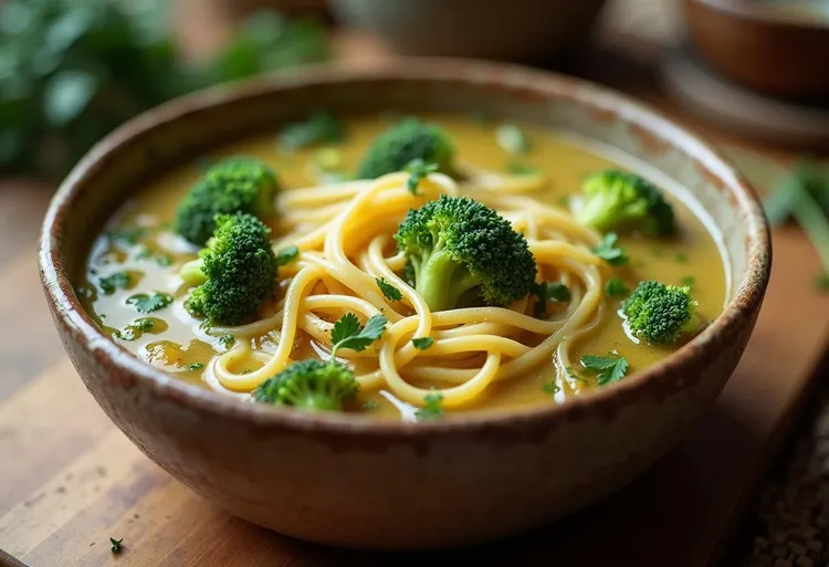 Broccoli spaghetti soup
