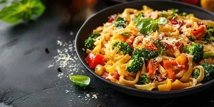 One-pot pasta with broccoli and sun-dried tomatoes