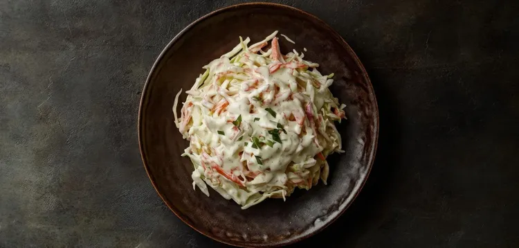 Curried cabbage and carrot slaw