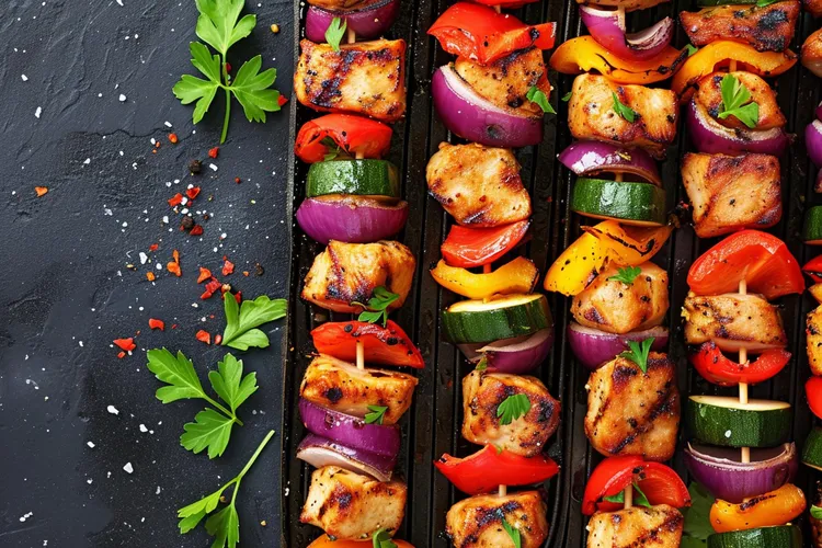 Easy spicy chicken skewers