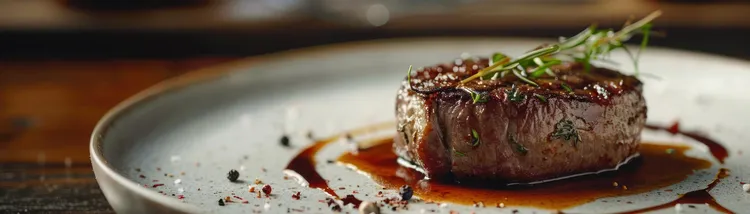 Filet mignon with sweet and tangy balsamic glaze